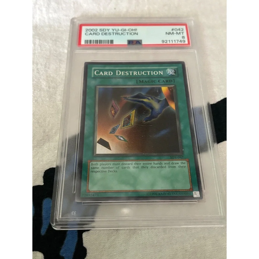 2002 Yu-Gi-Oh SDY-042 Card Destruction PSA 8 NM-MT Super Rare Starter Deck Yugi